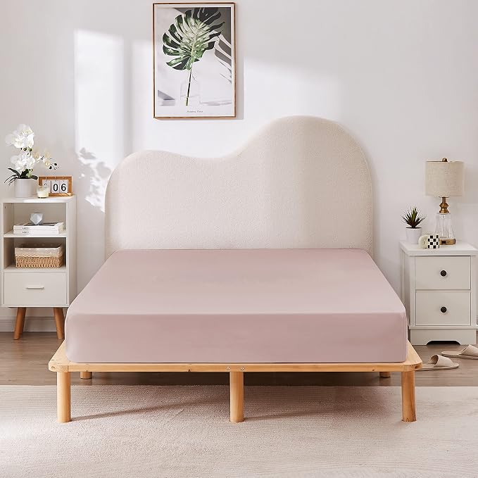 HBHLFZ Queen Fitted Sheet Only, Soft Breathable Bottom Sheet - Image 6