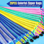 LEOBRO 20PCS Zipper Pouch, A4 Mesh Zipper Pouch Bags, Waterproof Bag, Mesh Bags - Image 3