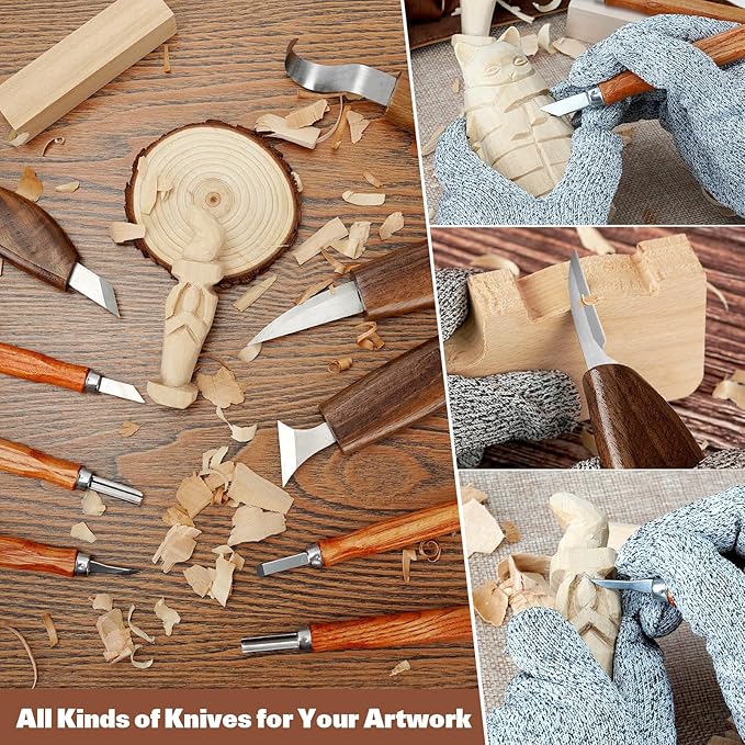 Wood Carving Tools, Wood Whittling Kit - Image 4