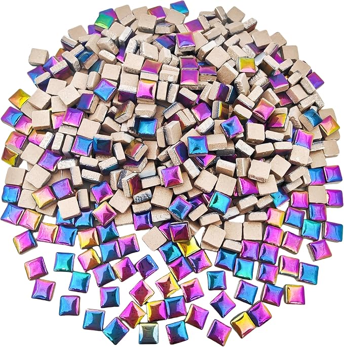 1.1lb Ceramic Mosaic Tiles for Crafts, Mosaic Pieces for Home Decoration or DIY by Unknown