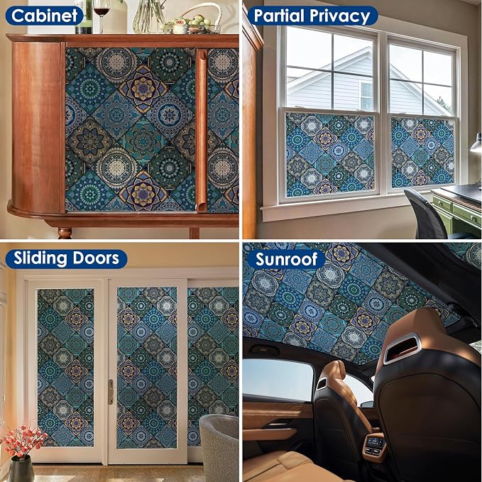 DKTIE Bathroom Window Privacy Film Decorative Films, Get Privacy While Still - Image 6