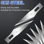 DIYSELF 150 PCS Exacto Knife Blades 11, Sharp Hobby Knife Blades, High Carbon - Image 3