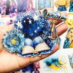 180 PCS Fantasy Midnight Aesthetic Scrapbook Stickers – Boho Watercolor Dreamy - Image 2