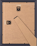 eletecpro 11x14 Vintage Picture Frame, Glass Cover, Horizontal or Vertical - Image 4