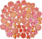 500g/1.1lb Ceramic Mosaic Tiles Mixed Shapes of Flowers, Mushrooms by Unknown
