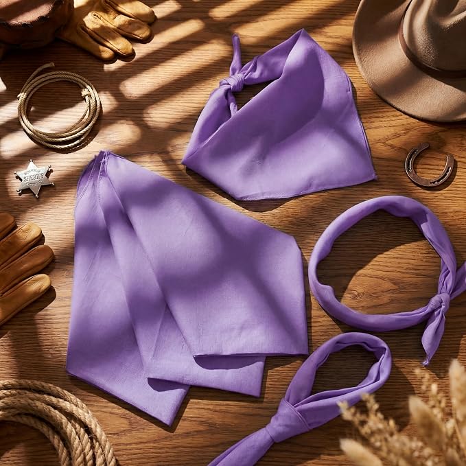 Suhine 100% Cotton Solid Bandanas Blank Bandanas Multifunctional Headband Scarf - Image 7