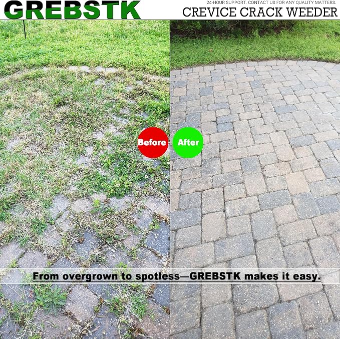 GREBSTK Crack Weeder Crevice Weeding Stainless Steel Sharp Tool, 22 in | - Image 5
