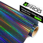 VINYL FROG Holographic Adhesive Vinyl Roll 12" x5ft Glitter Grey Permanent by VINYLFROG