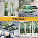 Stained Glass Window Privacy Film: Non-Adhesive Sun and Landscape Mosaic Design - Image 8