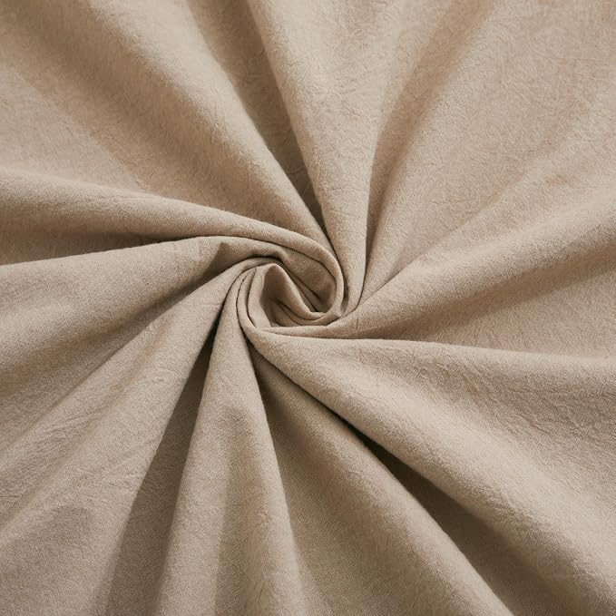 LOVQUE Linen Grey Duvet Cover Twin Size, 100% Washed Cotton Linen Like Bedding - Image 6
