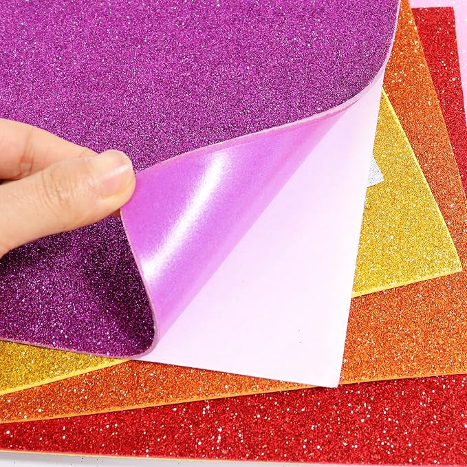10 Sheets Glitter Paper Sheet for Easter Flag Father's Day Juneteenth Decor - Image 2