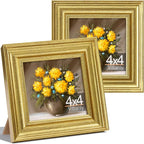 Vittanly 4x4 Picture Frames Set of 2, Ornate Vintage Photo Frame by Vittanly