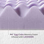 Best Price Mattress 4 Inch Egg Crate Memory Foam Mattress Topper - Image 7