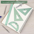 Mr. Pen- Metal Geometry Kit, 4 Pack, 45° & 30°/60° Set Squares | 6" Protractor - Image 6