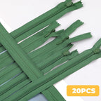 YAKA 20pcs Green Nylon Invisible Zippers Tailor Sewing Tools Garment - Image 5