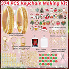 Namifin 374 Pcs Christmas Keychain Making Kit - Image 2