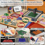 Glitter Acrylic Sheets Bulk, MAPRIAL 10Pcs 8 x 8 x 1/8" Thick Acrylic Sheet - Image 4