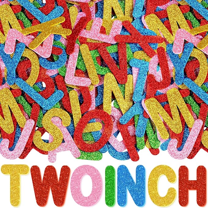 2 Inch Large Foam Letter Stickers Glitter Big Font by Unknown