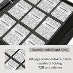 Card Binder – 720 Capacity, Zippered Trading Card Holder - Image 3