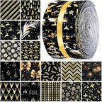 Hosuly 40 Pcs Black Gold Christmas Jelly Fabric by Hosuly