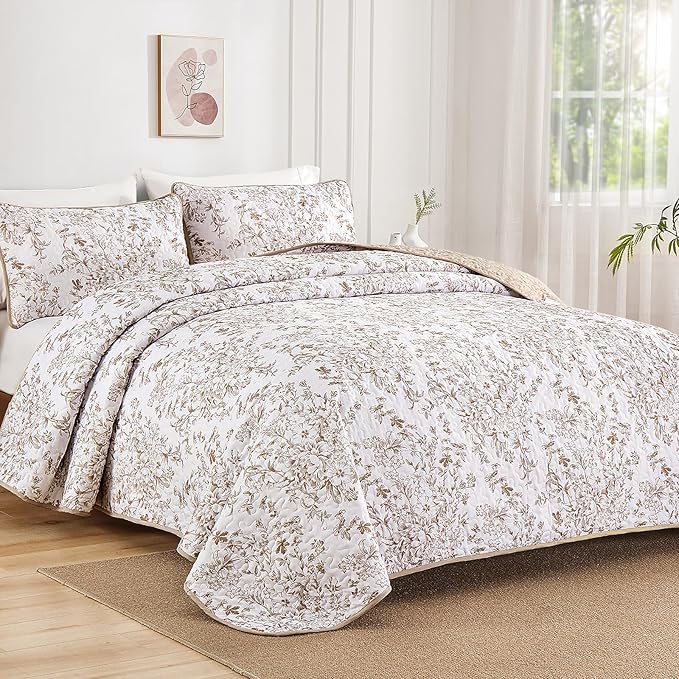 WONGS BEDDING California King Quilt Sets, Botanical Quilt - Image 2