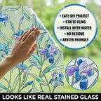 Coavas Stained Glass Window Film Privacy Static Cling - Image 6