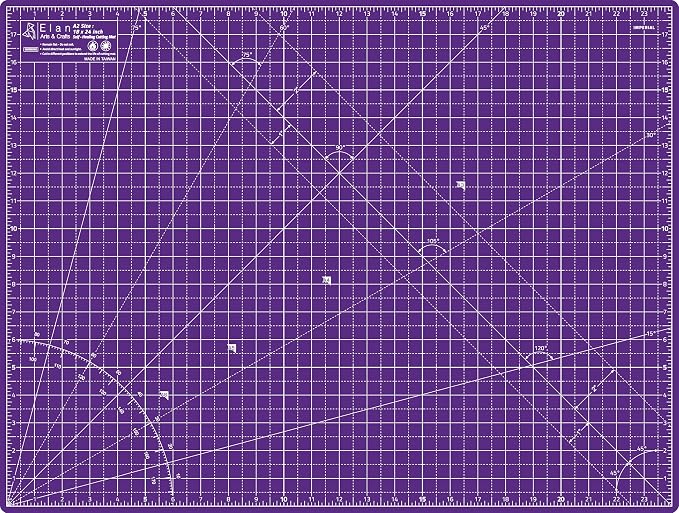Elan Cutting Mat A2 Pink & Purple, Self Healing Cutting Mat 18x24 Inch - Image 2