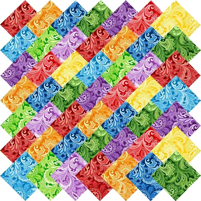 12"x12" 50pcs Cotton Fabric Squares by newamishquilt