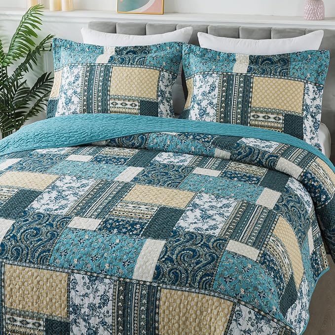 BEDIFANY Cotton King Size Quilt Set, Lightweight Bedspread King Size Coverlet - Image 2