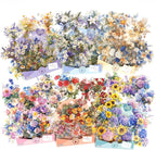 OKUPAN 120Pcs Flower Stickers for Scrapbooking Supplies, Transparent Scrapbook by DecorateYourWorld