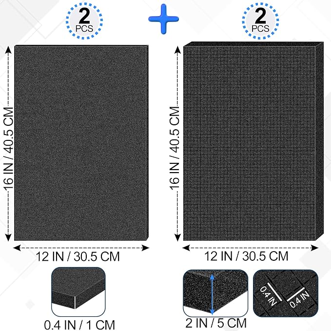 4 Pcs Pick and Pluck Foam Sheets 2 Size Polyurethane Pick Apart Foam Inserts - Image 2