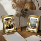 eletecpro 4x6 Vintage Picture Frame, Glass Cover, Horizontal or Vertical - Image 6