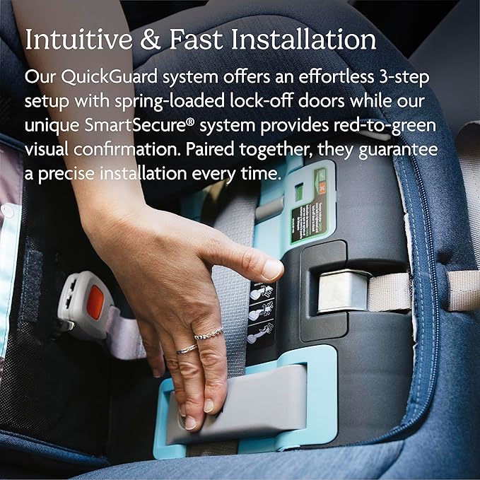 UPPAbaby Rove Convertible Car Seat - 2-in-1 Rear + Forward Facing - Quick + Secure 3-Step Install - Intuitive Safety Technology + Comfort Features - Cup Holder Included - Cody (Coastal Blue)