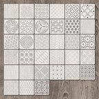 Stencils Sashiko Stencil 33pcs Reusable Plastic Templates 5.12 * 5.12 Inch Hand by BLOSSOMLAYER