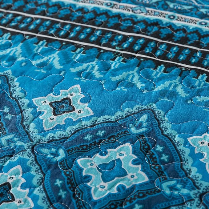 BEDIFANY Cotton Queen Quilt Sets, Lightweight Boho Queen Size Quilt Bedding Set - Image 5