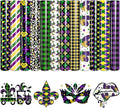 Tintnut Mardi Gras Heat Transfer Vinyl, easy cut & weed, stretch washable by Tintnut
