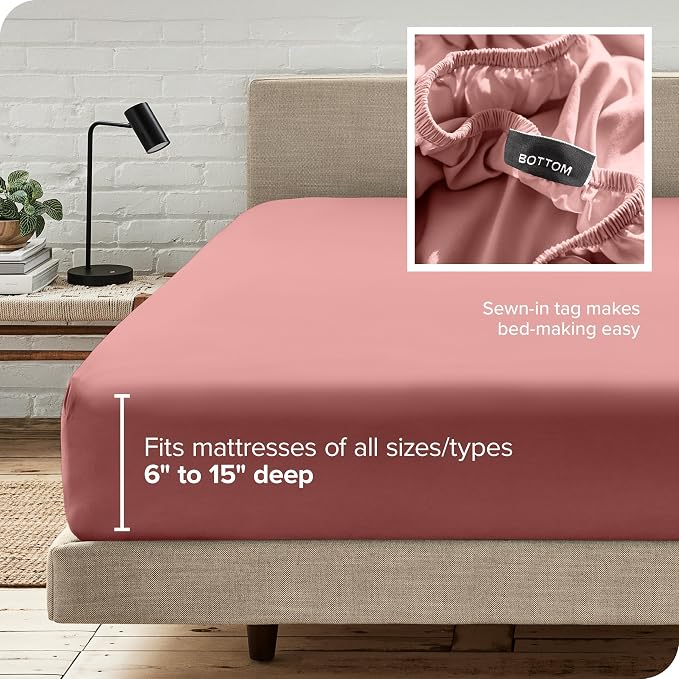 Bare Home Fitted Bottom Sheet Twin Size - Image 6