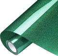 VinylRus Glitter Heat Transfer Vinyl Rolls-10” x 8ft Green Iron on Vinyl by VinylRus