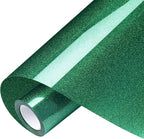 VinylRus Glitter Heat Transfer Vinyl Rolls-10” x 8ft Green Iron on Vinyl by VinylRus