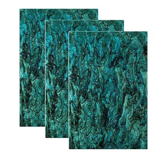 TOEPODO Pearlescent Marble Acrylic Sheets 1/8" Glitter Cast Opaque Plexiglass by WelcomeTOEPODO