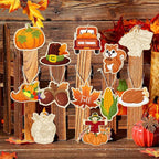 36PCS Wooden Thanksgiving Decoration Fall Ornaments to Paint Happy Thanksgiving - Image 4