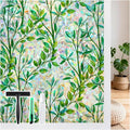 LUTE Stained Glass Window Privacy Film, Leaf Rainbow, 35.4" X 157.4" | No Glue by LUTE