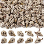 DIYDEC 100pcs Halloween Mini Skulls, 5 Styles Miniature Resin Skeleton Heads by DIYDEC