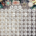 Marspark 66 Pcs Small Stencils for Crafts Reusable 3 Inch Stencils for Painting by Marspark