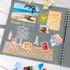 Bstorify Square Scrapbook Photo Albums 80 Pages Grey Thick Paper, Ribbon Closure - Image 5