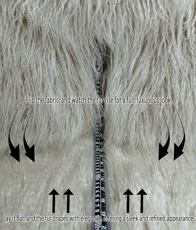 Fabric Empire 2.3oz Faux Fur Curly Yak Fabric 3.5" Long Pile Japanese Yarn/Sold - Image 2
