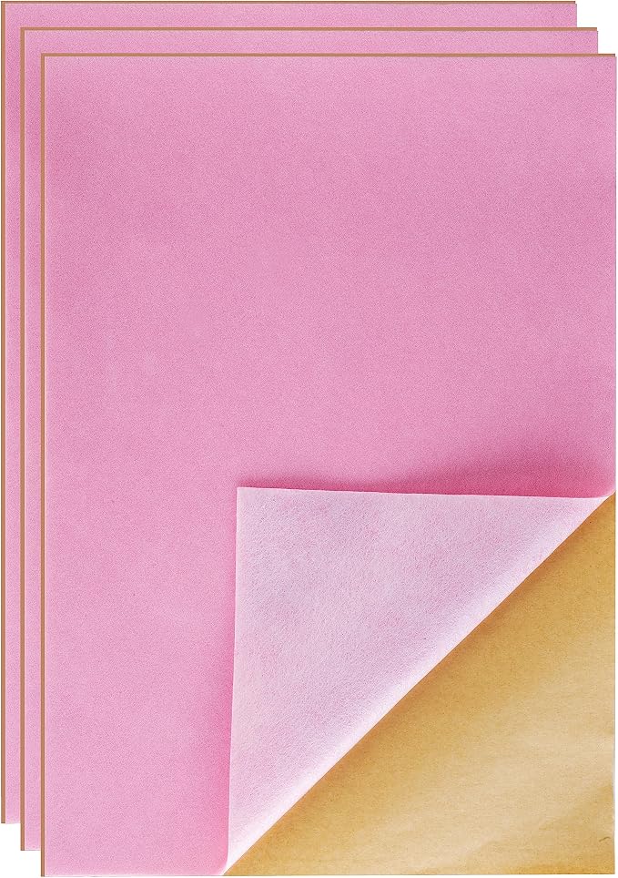 YaoHui 3PCS Self Adhesive Felt Sheets, Peel & Stick, A4 Size by YaoHui