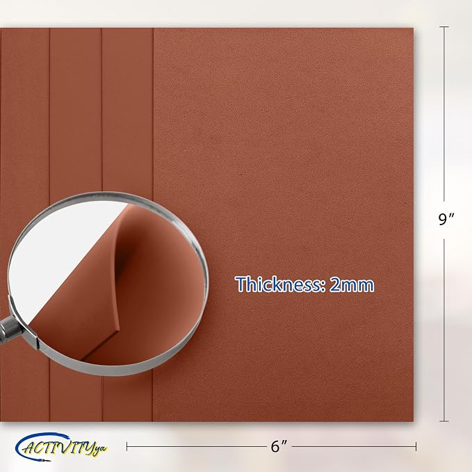 Brown EVA Foam Sheets, 6 x 9 Inch, 2mm Thick – Foam Paper - Image 2