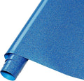 Tintnut Blue Glitter Heat Transfer Vinyl Roll, easy cut & weed, stretch washable by Tintnut