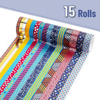 Mr. Pen- Washi Tape Set, 15 Rolls, Metallic Foil | 5 Yards/Roll, Washi Tape - Image 2